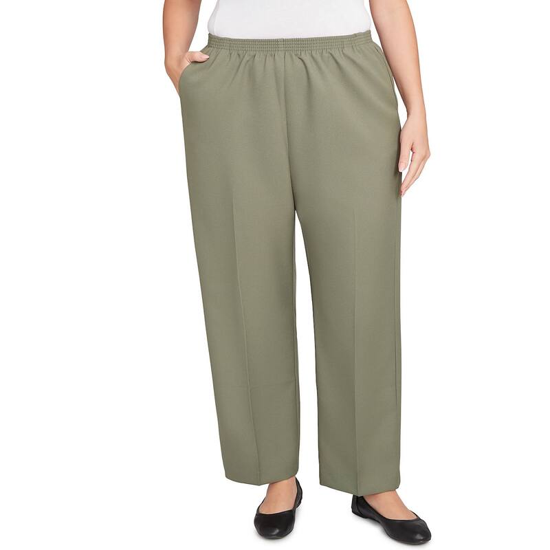 アルフレッド ダナー レディース ボトムス カジュアルパンツ プラスサイズ Plusize Alfredunner All Around Elastic Poly Short Length Pants Olive オリーブ