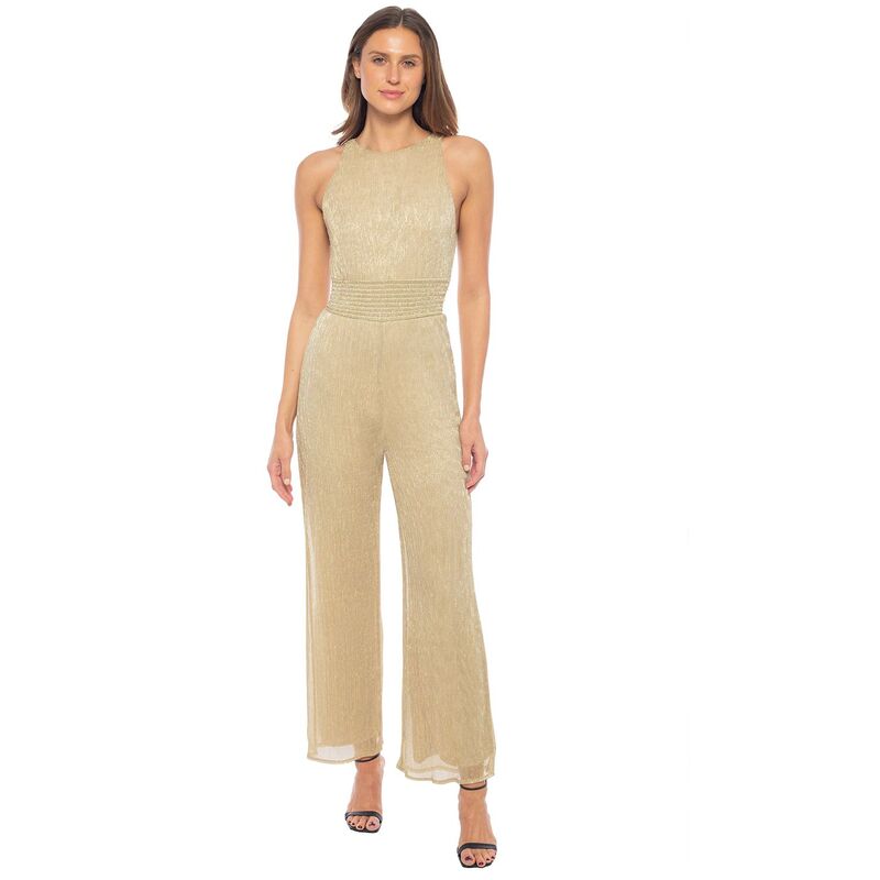 マリナ レディース トップス 衣装 飛び降りる背広 Women\u0027s Marina Dulce Pleat Jumpsuit Gold ゴールド