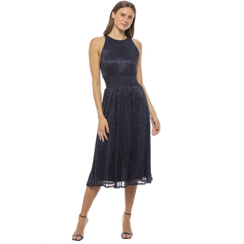マリナ レディース トップス 衣装 シャーリング Women\u0027s Marina Dolce Pleat Smocked Waist Dress Navy 米国海軍