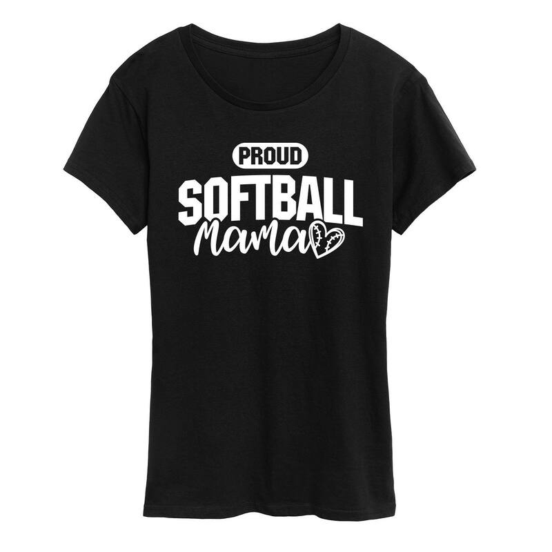 アニメキャラクター レディース トップス Tシャツ グラフィック Licensed Character Women's Proud Softball Mama Graphic Tee Black ブラック