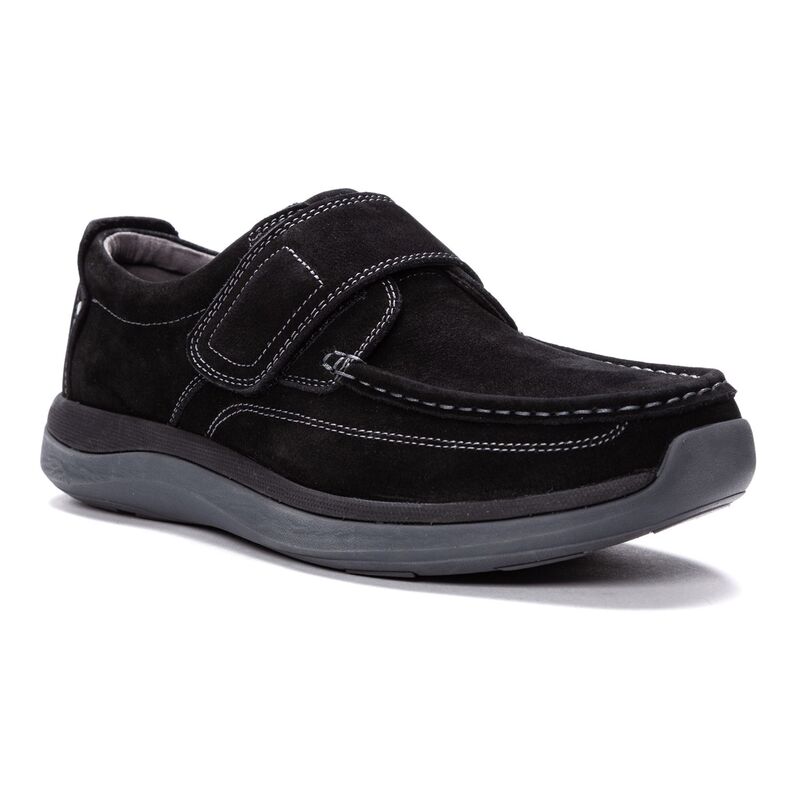 プロペット メンズ シューズ スリッポン・ローファー レザー Propet Porter Men's Leather Loafer Shoes Black ブラック