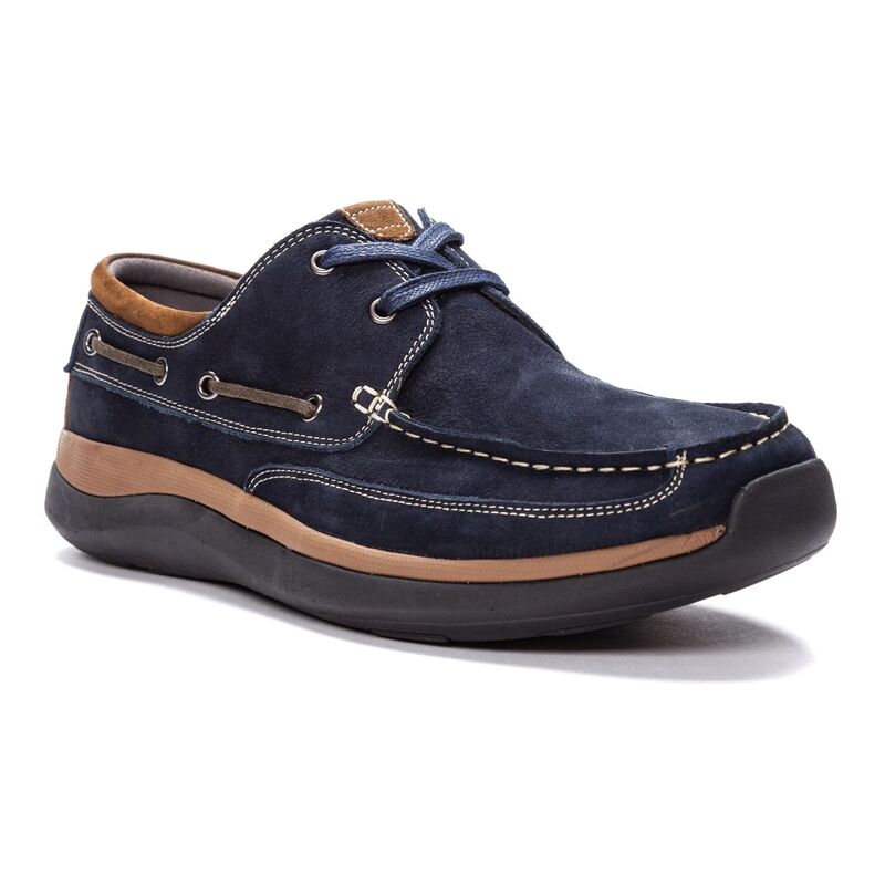 プロペット メンズ シューズ レザー Propet Pomeroy Men's Leather Boat Shoes Navy ネイビー