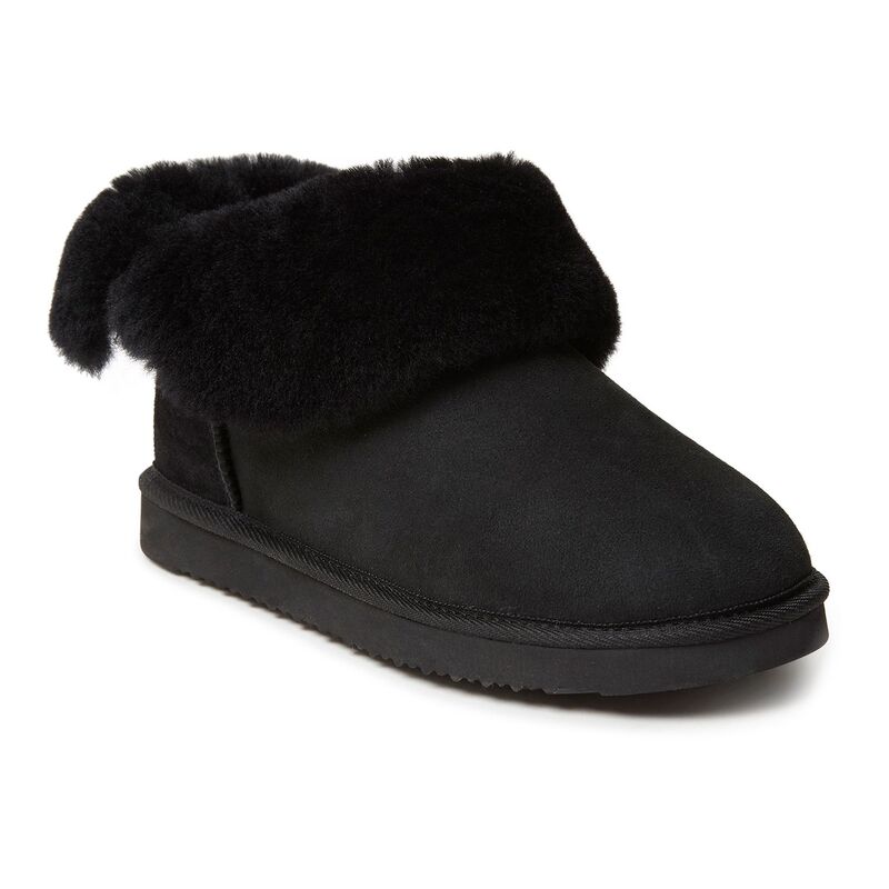 ディアフォームズ レディース シューズ サンダル ウール ブーツ Fireside By Dearfoams Perth Wool-Lined Foldover Women's Boot Slippers Black ブラック｜ReVida 店 26,460円