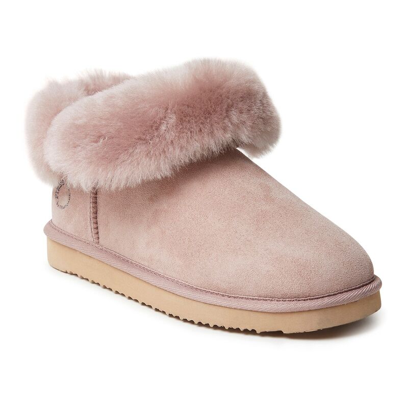 ディアフォームズ レディース シューズ サンダル ウール ブーツ Fireside By Dearfoams Perth Wool-Lined Foldover Women's Boot Slippers Dusty Pink ピンク｜ReVida 店
