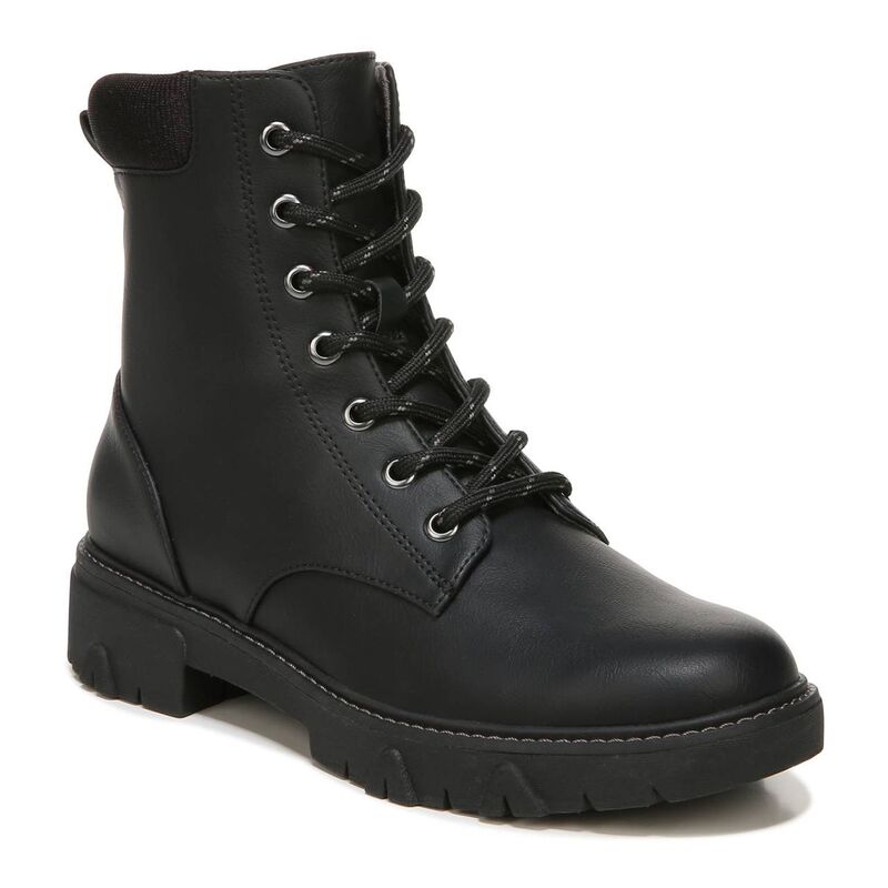 御医者さん・膝掛け レディース シューズ ブーツ・レインブーツ Dr. Scholl\u0027s Headstart Women\u0027s Combat Boots Black 黒いこと ブーツ-その他
