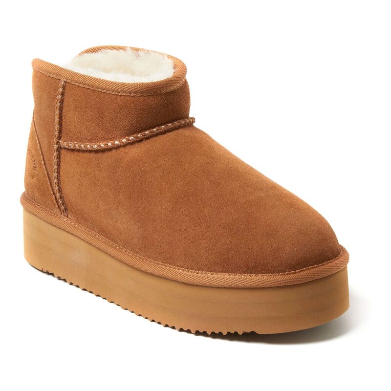 ディアフォームズ レディース シューズ サンダル プラットフォーム Fireside by Dearfoams Kingston Womenhearling Platform Slippers Chestnut