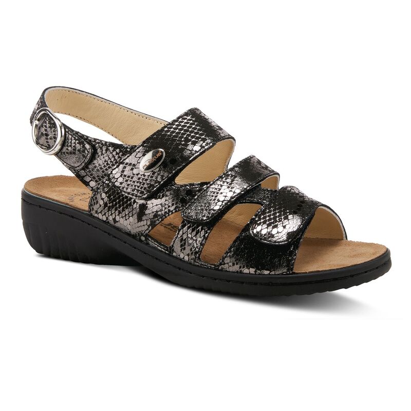 フレクサス レディース シューズ サンダル Flexus by Spring Step Acamar Women'slingback Sandals Black Multi ブラック