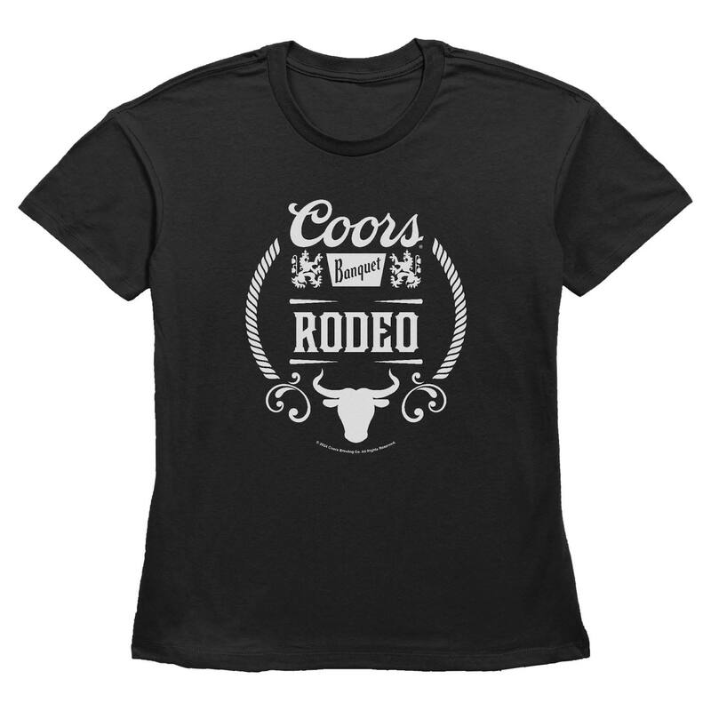 アニメキャラクター レディース トップス Tシャツ グラフィック LICENSED CHARACTER Women's Coors Banquet Rodeo Stamp Graphic Tee Black ブラック
