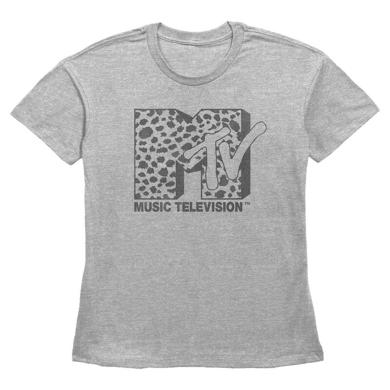 アニメキャラクター レディース トップス Tシャツ プリント グラフィック Licensed Character Women's MTV Cheetah Print Fill Graphic Tee Heather Gray グレー 6,021円