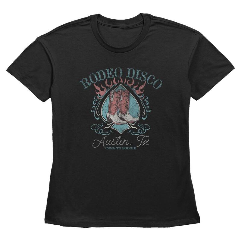 アンブランデッド レディース トップス Tシャツ グラフィック Unbranded Women's Rodeo Disco Austin Texas Graphic Tee Black ブラック