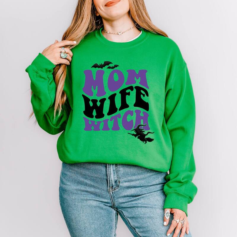 Simply Sage Market レディース トップス Tシャツ プリント スウェット Simply Sage Market Mom Wife Witch Colorful Puff Print Sweatshirt Grass セージ 11,535円