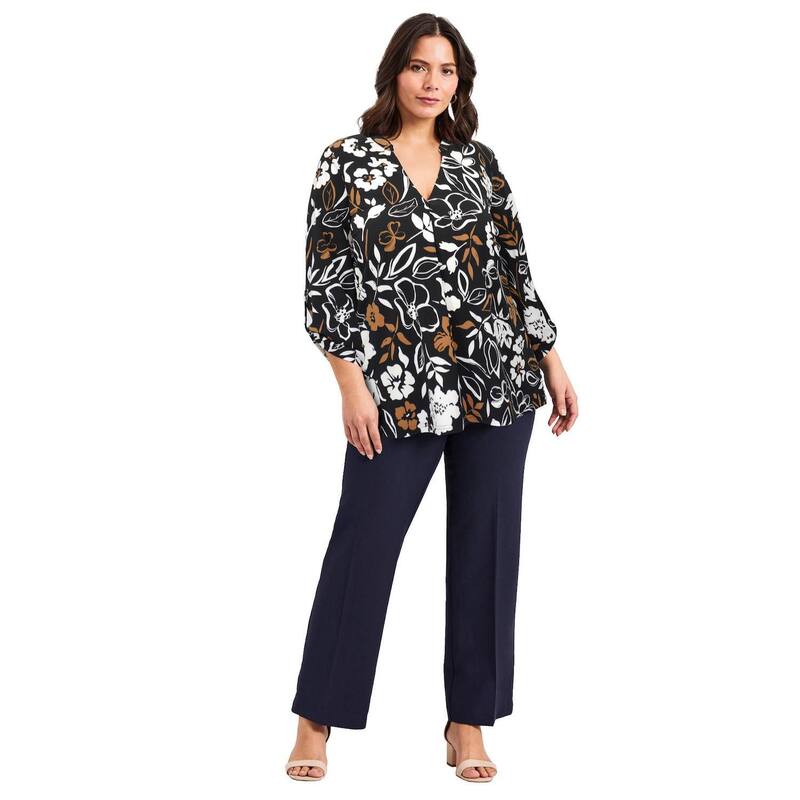 アベニュー レディース トップス シャツ プラスサイズ Avenue Women Plusize Audrey Ity Top Neutral Floral