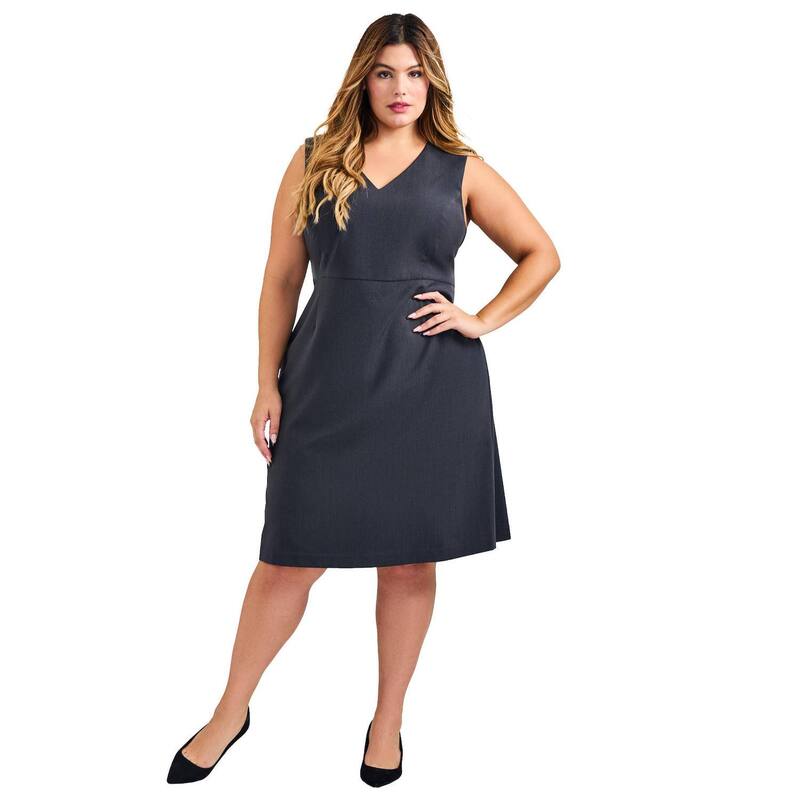 アベニュー レディース トップス ワンピース プラスサイズ ノースリーブ Avenue Women's Plusize Cool Hand Sleeveless Dress Charcoal Marled チャコール