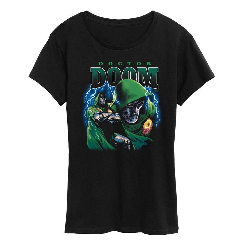 マーベル レディース トップス Tシャツ グラフィック Women's Marvel The Fantastic Four Doctor Doom Graphic Tee Black ブラック