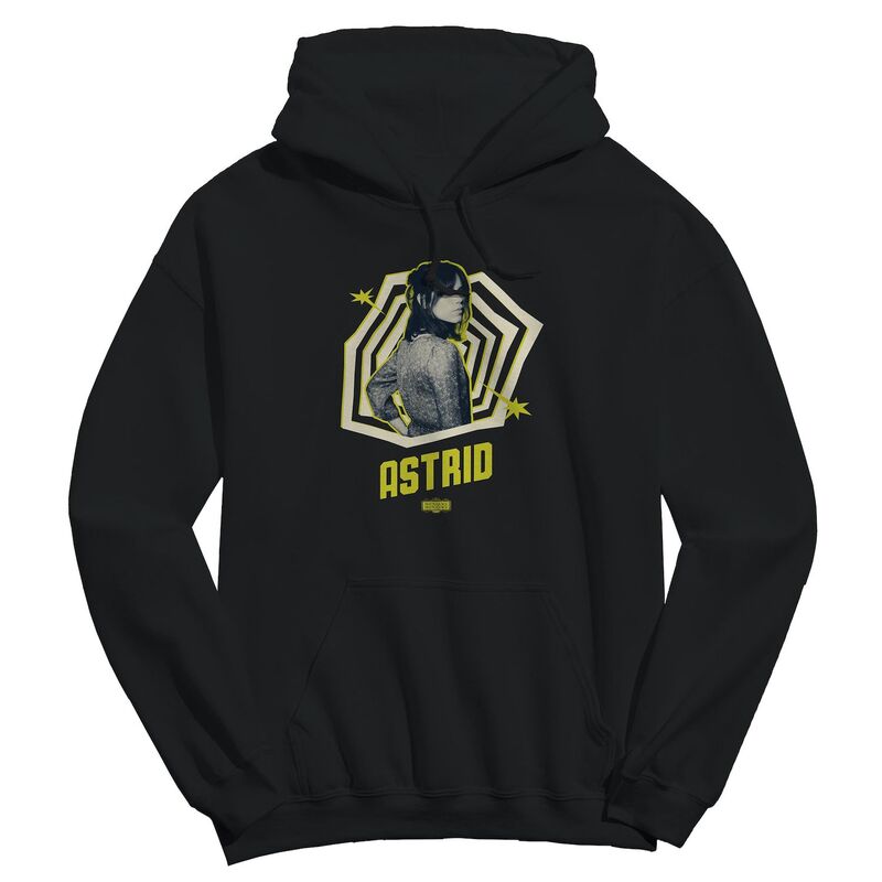 アニメ文字記号 メンズ トップス ティーシャツ パーカー グラフィック Licensed Character Men\u0027s Black Astrid Pose Fill Beetlejuice Graphic Hoodie Black 黒いこと メンズファッション-トップス-Tシャツ・カットソー