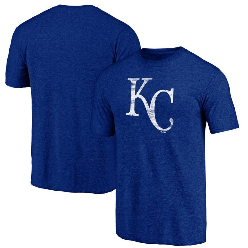 プロファイル メンズ トップス Tシャツ トール ロゴ Men'sProfile Royal Kansas City Royals Big & Tall Distressed Logo T-Shirt Ryl Blue ブルー｜ReVida 店