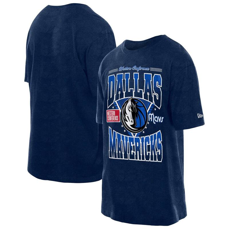 ニューエラ メンズ トップス Tシャツ ヴィンテージ Men's New Era Navy Dallas Mavericks Boxy Old School Sport Vintage Wash T-Shirt Mav Navy ネイビー｜ReVida 店