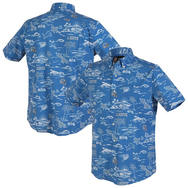 レインスプーナー メンズ トップス Tシャツ ダウン Men's Reyn Spooner Blue Detroit Lions Kekai Performance Button-Down Shirt Lns Blue ブルー
