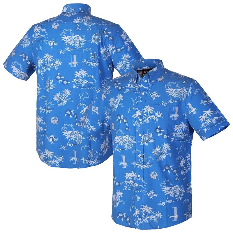 レインスプーナー メンズ トップス Tシャツ ダウン Men's Reyn Spooner Blue Detroit Lions Throwbackekai Performance Button-Down Shirt Lns Blue ブルー