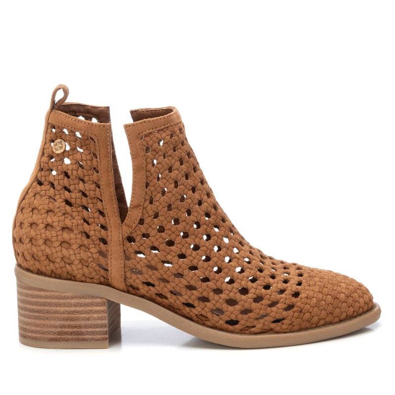 キシタイ レディース シューズ ブーツ・レインブーツ アンクル Women's Braided Ankle Booties By XTI 143959 Brown ブラウン｜ReVida 店