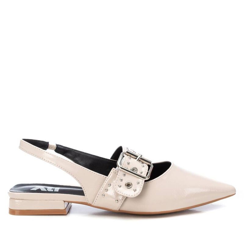 キシタイ レディース シューズ サンダル Xti Women's Wide Bucke Flats 144023 Beige ベージュ