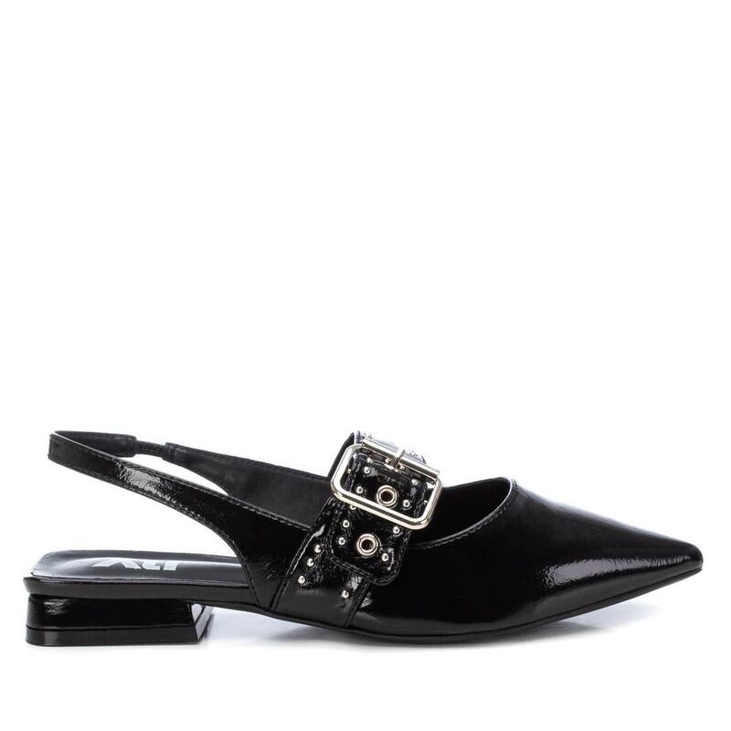 キシタイ レディース シューズ サンダル Xti Women's Wide Bucke Flats 144023 Black ブラック
