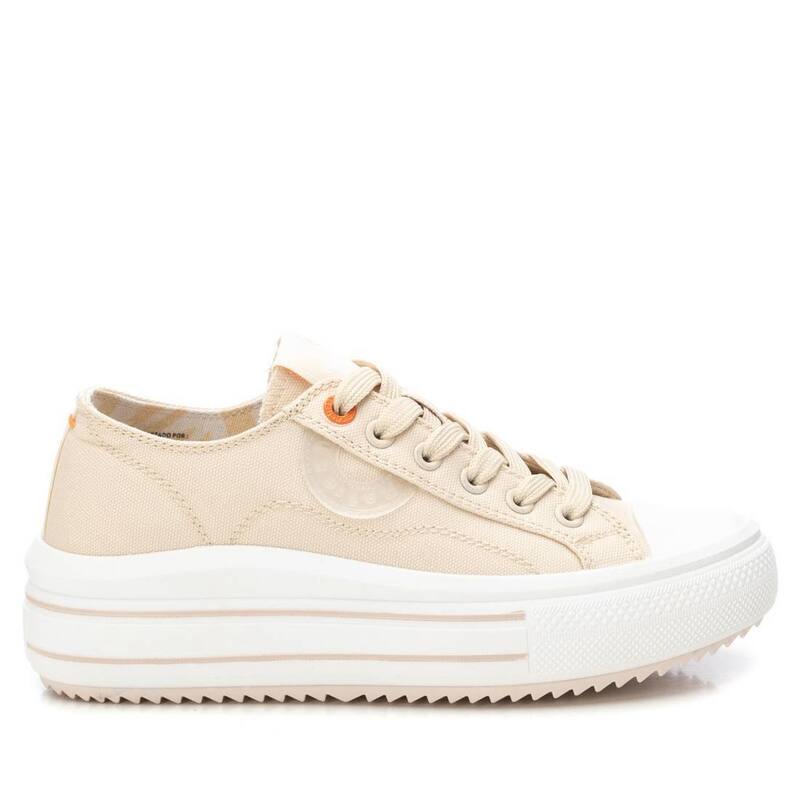リフレッシュ レディース シューズ スニーカー プラットフォーム Women's Platform Canvasneakers Refresh By Xti Beige ベージュ