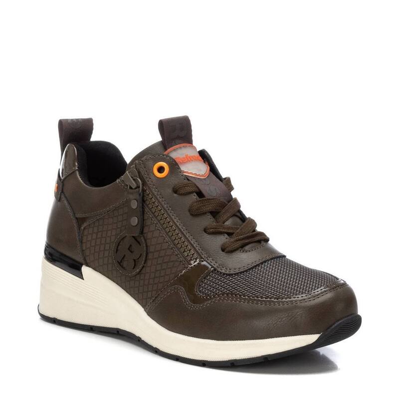 リフレッシュ レディース シューズ スニーカー Refresh Women's Wedge Sneakers By XTI Khaki Green グリーン｜ReVida 店