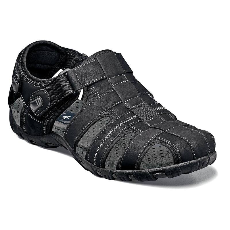 ノンブッシュ メンズ シューズ サンダル Nunn Bush Rio Bravo Men's Fisherman Sandals Black ブラック