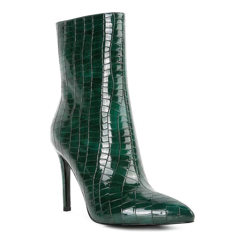 ロンドンラグ レディース シューズ ブーツ・レインブーツ アンクル ヒール London Rag Momoa Women's Heeled Ankle Boots Dk Green グリーン