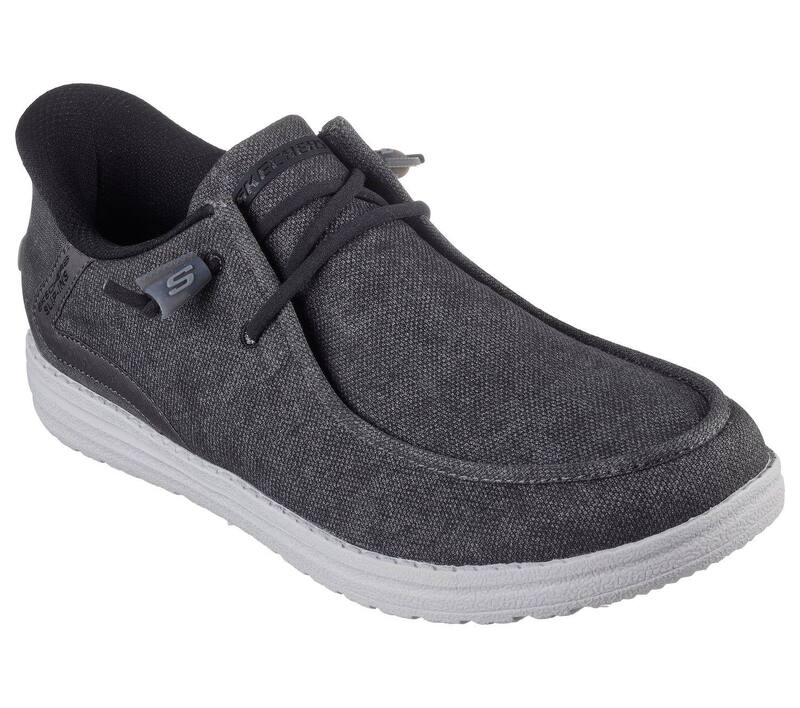 スケッチャーズ メンズ シューズ リラックスフィット Skechers Hands Free Slip-ins Relaxed Fit Melson Coronado Men'shoes Black Grey ブラック|ReVida 店
