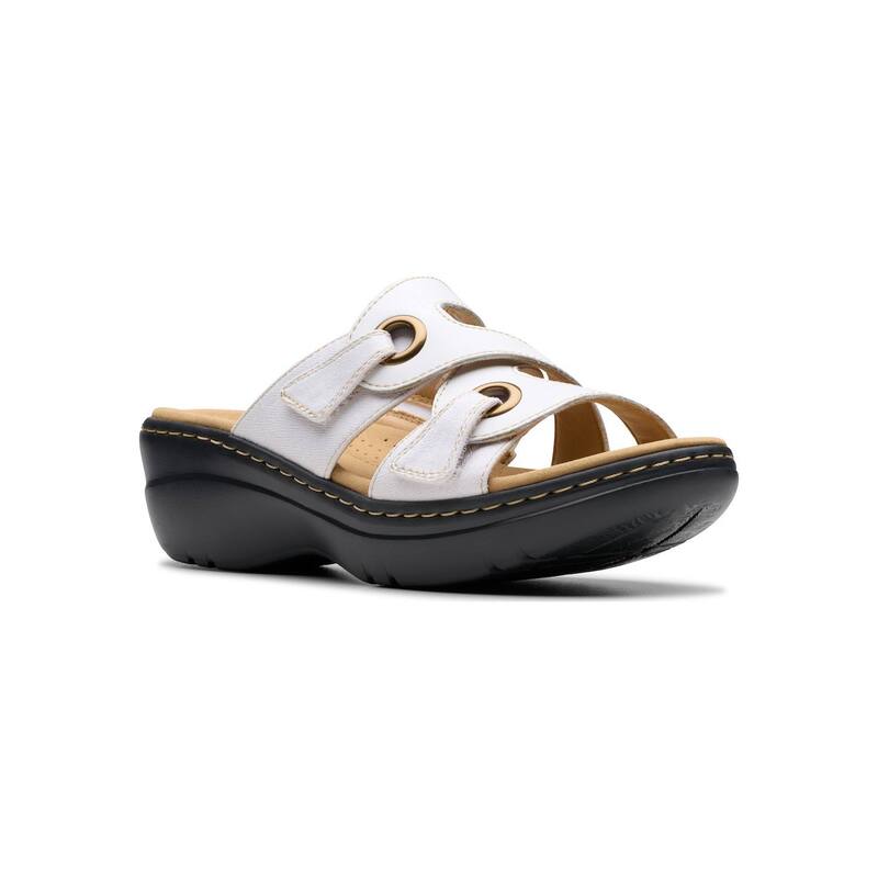 クラークス レディース シューズ サンダル プラットフォーム Clarks Merliah2 Cove Women'slide Platform Sandals White ホワイト｜ReVida 店