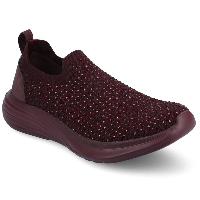 ジャーニー レディース シューズ スニーカー Journee Linnea Women's Casual Slip-On Sneakers Wine Bling ワイン