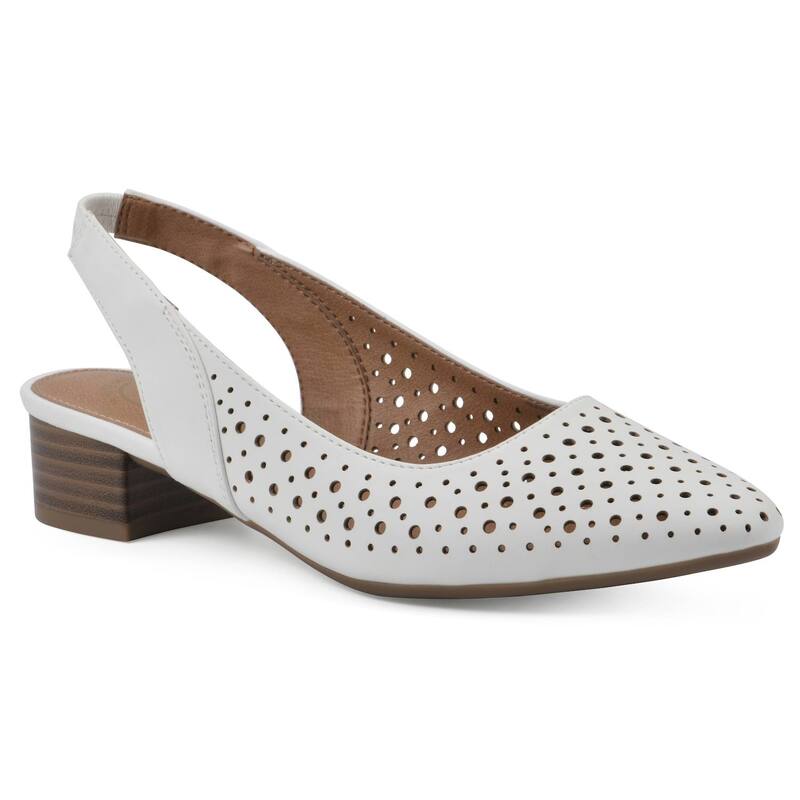 ホワイトマウンテン レディース シューズ パンプス ヒール White Mountain Boronic Women'slingback Heels White Smooth ホワイト|ReVida 店