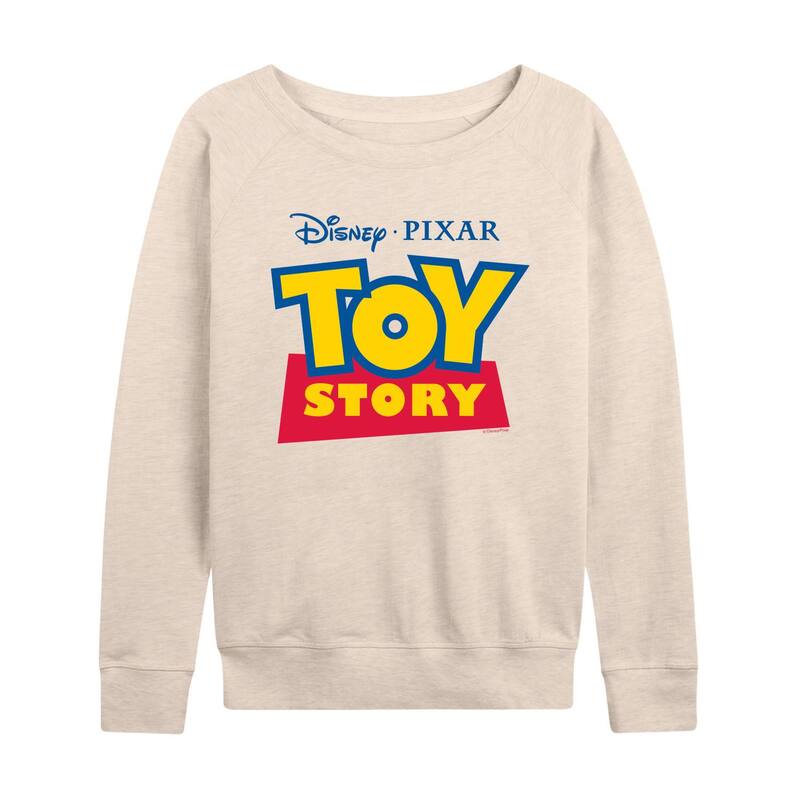 ディズニー レディース トップス Tシャツ パイル ロゴ Disney / Pixar's Toy Story Women's Logo French Terry Long Sleeve Tee Beige ベージュ