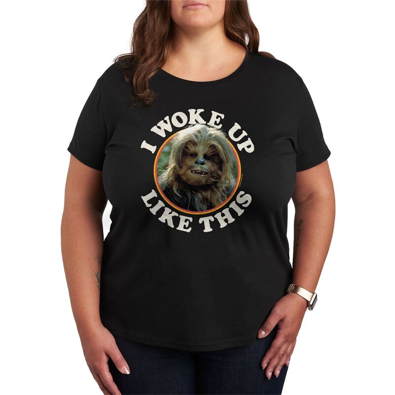 スター ウォーズ レディース トップス Tシャツ プラスサイズ グラフィック Plusize Star Wars I Woke Up Like This Graphic Tee Black ブラック