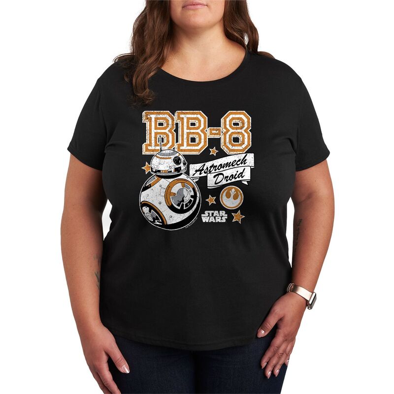 スター ウォーズ レディース トップス Tシャツ プラスサイズ グラフィック Plusize Star Wars BB-8 Astromech Droid Graphic Tee Black ブラック