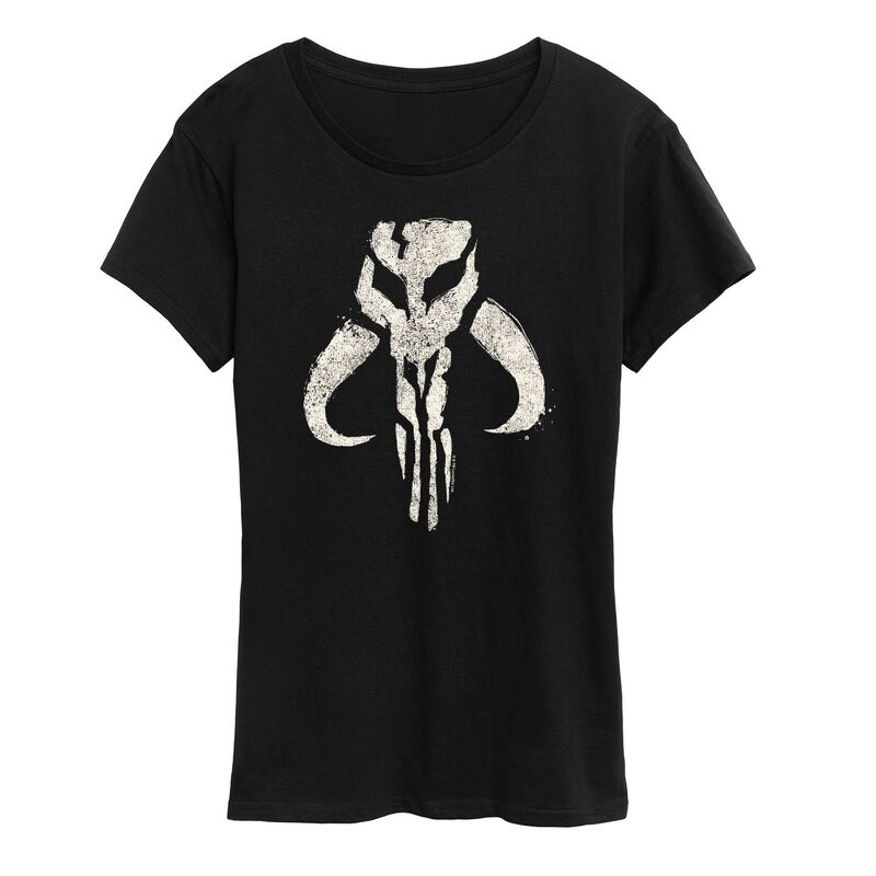 スター ウォーズ レディース トップス Tシャツ グラフィック Women'star Wars The Mandalorian Icon Graphic Tee Black ブラック