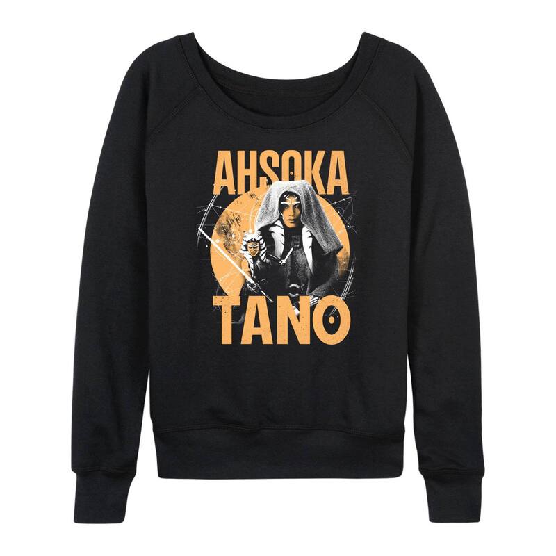 スター ウォーズ レディース トップス Tシャツ パイル Women'star Wars Ahsoka Tano Star Map French Terry Long Sleeve Tee Black ブラック