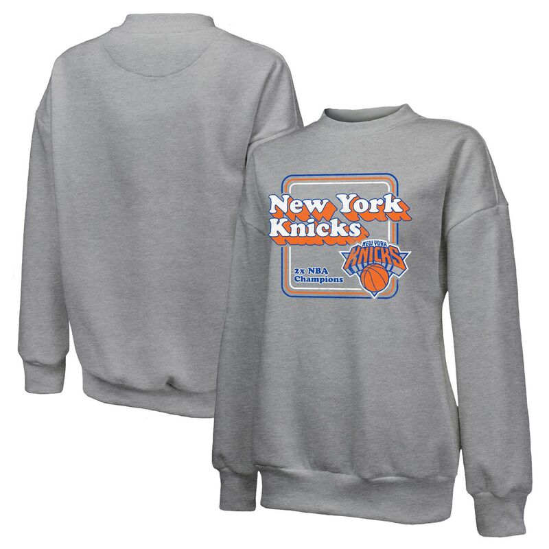 マジェスティック レディース トップス Tシャツ スウェット Women's Majestic Threads Gray New Yorknicks Classic Tri-Blend Pullover Sweatshirt Kni Grey グレー
