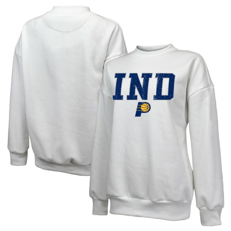 マジェスティック レディース トップス Tシャツ スウェット Women's Majestic Threads White Indiana Pacers Classic Tri-Blend Pullover Sweatshirt Pcr White ホワイト