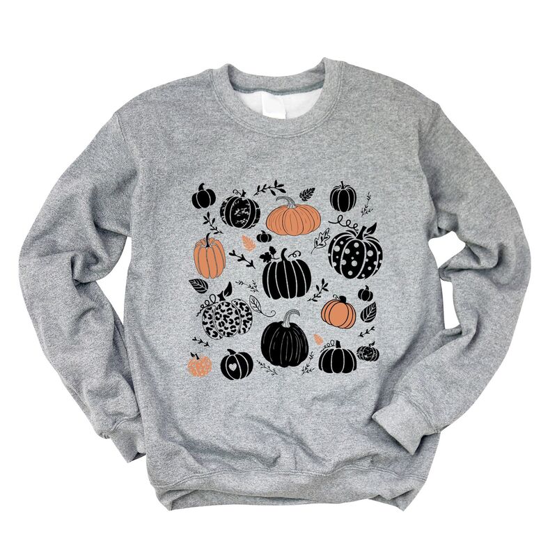 Simply Sage Market レディース トップス Tシャツ スウェット Simply Sage Market Halloween Pumpkinsweatshirt Graphite グラファイト