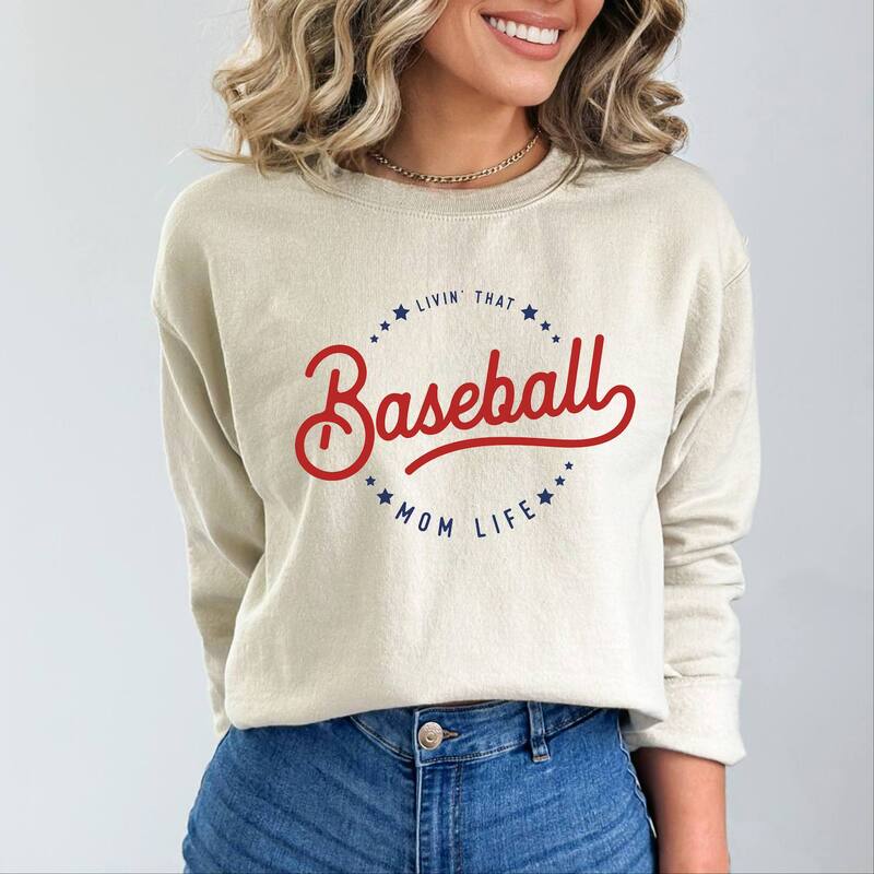 Simply Sage Market レディース トップス Tシャツ スウェット Simply Sage Market Livin' That Baseball Mom Life Sweatshirt Dust セージ｜ReVida 店 10,860円