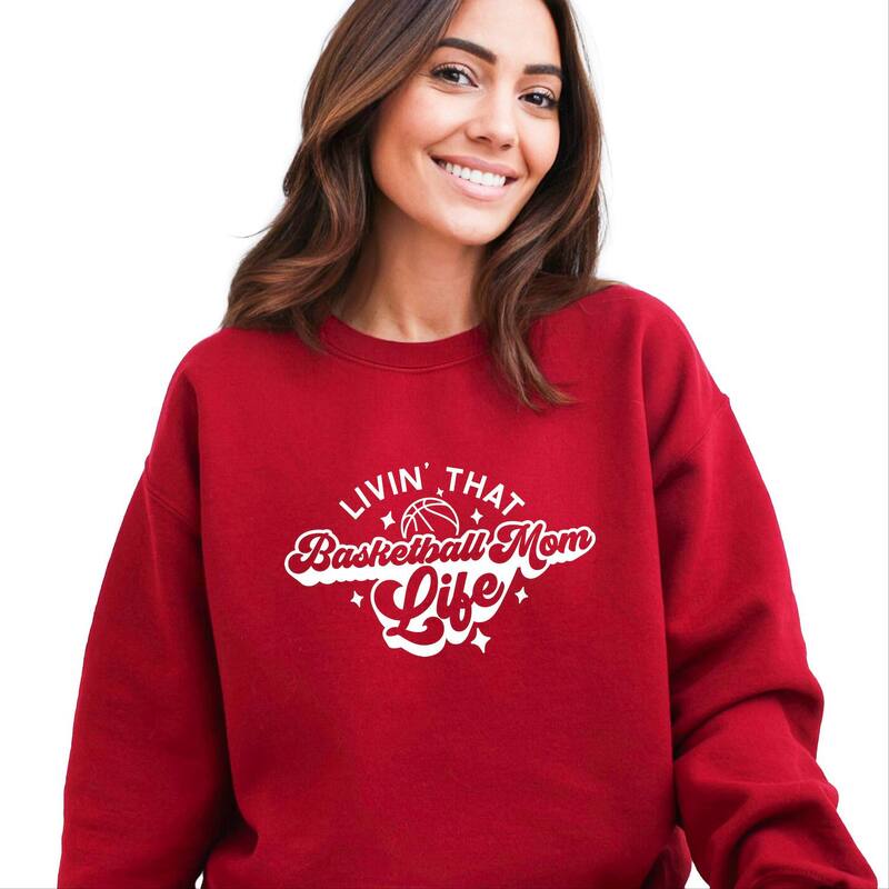 Simply Sage Market レディース トップス Tシャツ スウェット Simply Sage Market Livin' That Basketball Mom Life Sweatshirt Cardinal セージ