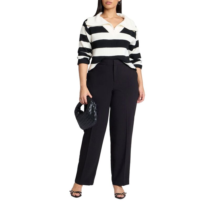 エロクイ レディース ボトムス カジュアルパンツ ストレート プラスサイズ ELOQUII Women's Plusize The 365 Straight Leg Pant Black Onyx ブラック