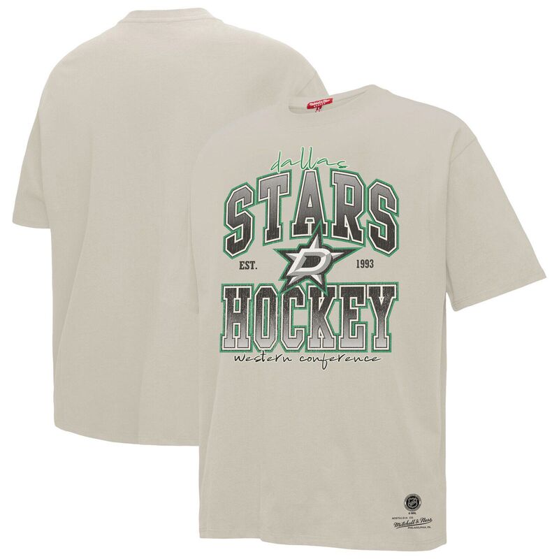 ミッチェル&ネス レディース トップス Tシャツ Women's Mitchell & Ness Cream Dallastars Dump & Chase Boyfriend T-Shirt Str Beige ベージュ