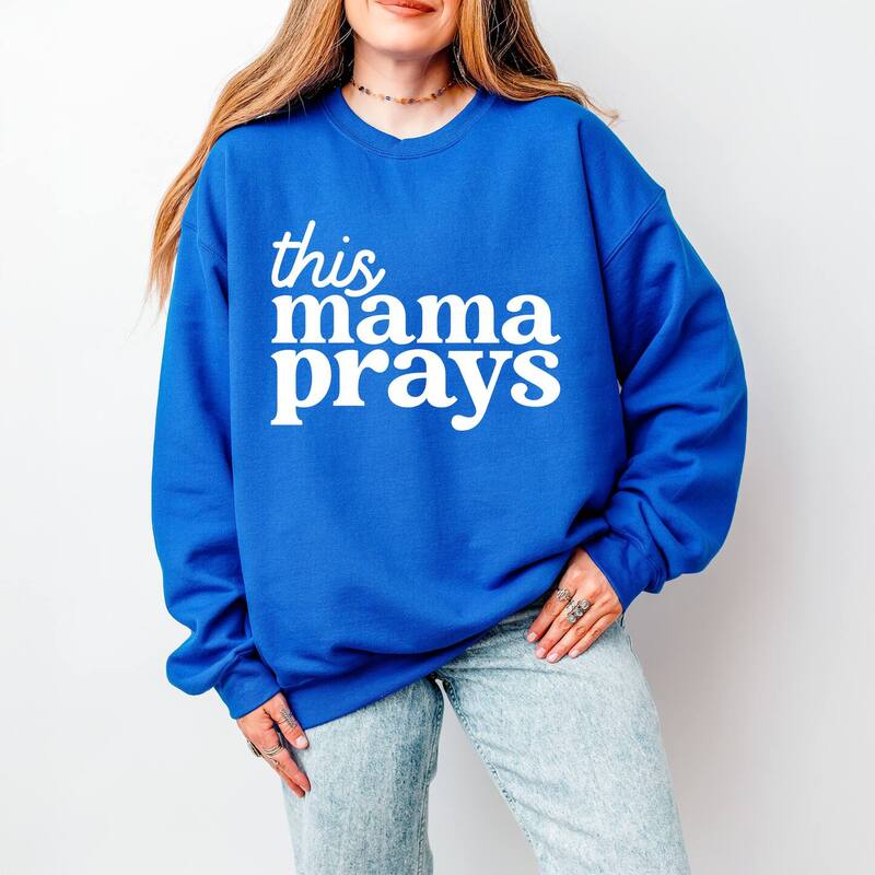 Simply Sage Market レディース トップス Tシャツ スウェット Simply Sage Markethis Mama Praysweatshirt Royal セージ