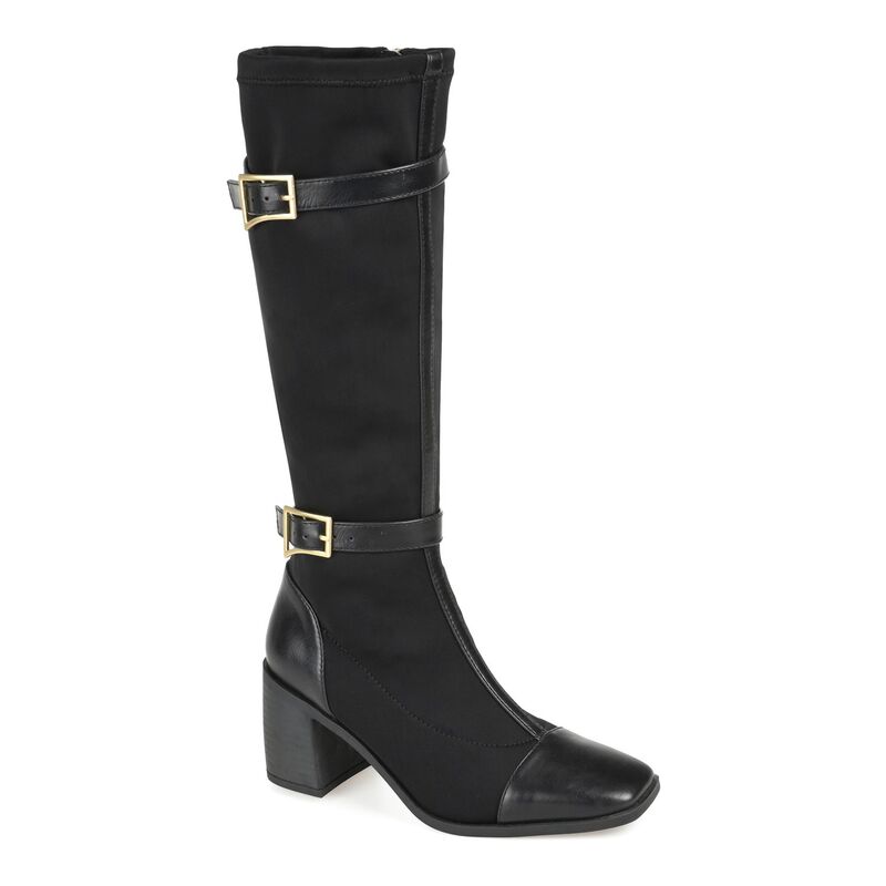 ジュルネ コレクション レディース シューズ ブーツ・レインブーツ Journee Collection Gaibree Women's Buckle Knee-High Boots Black ブラック|ReVida 店
