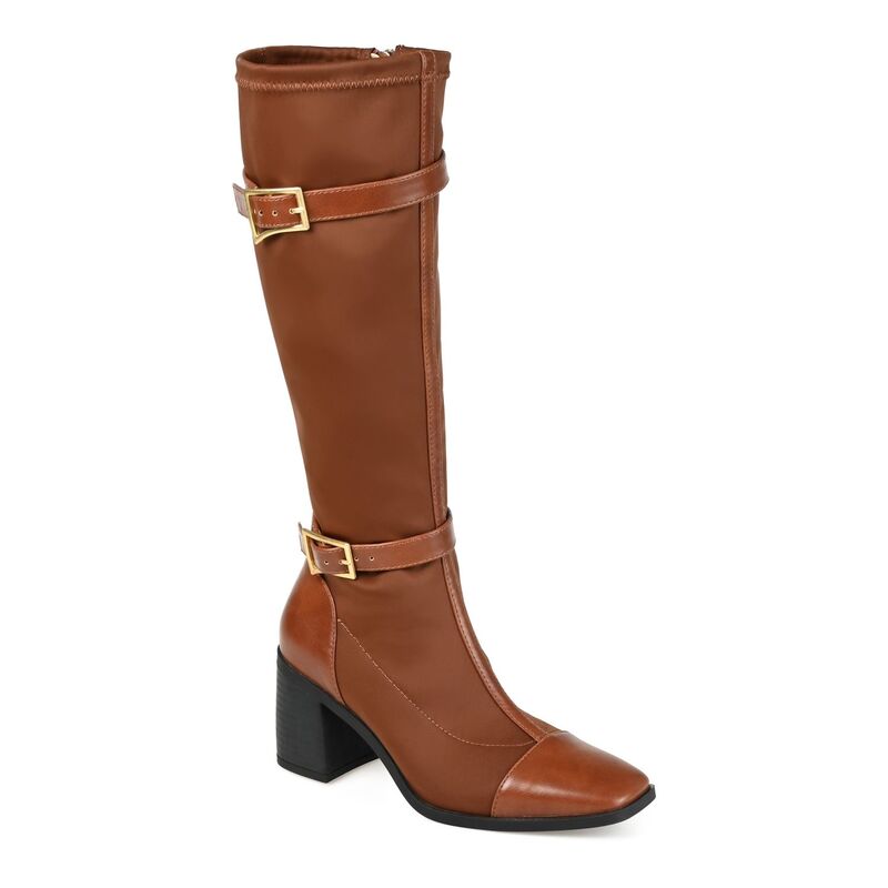 ジュルネ コレクション レディース シューズ ブーツ・レインブーツ Journee Collection Gaibree Women's Buckle Knee-High Boots Brown ブラウン