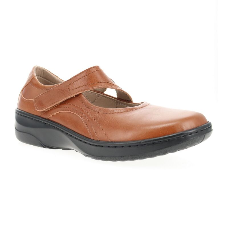 プロペット レディース シューズ サンダル レザー Propet Golda Women Leather Mary Jane Shoes Teak